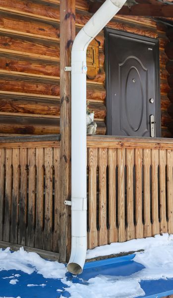 Porch Downspout Installation in Johnstown